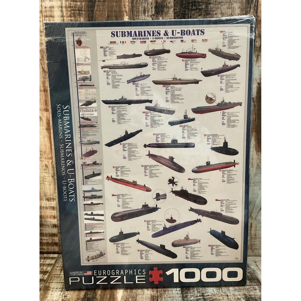 Eurographics Puzzle "Submarines & U-Boats" COMPLETE 1000 Piece NEW SEALED